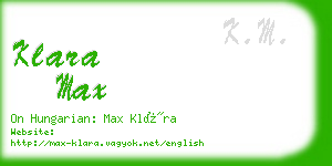 klara max business card